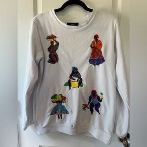 RARE — Katya‎ Dobryakova Embroidered Sweatshirt – Medium